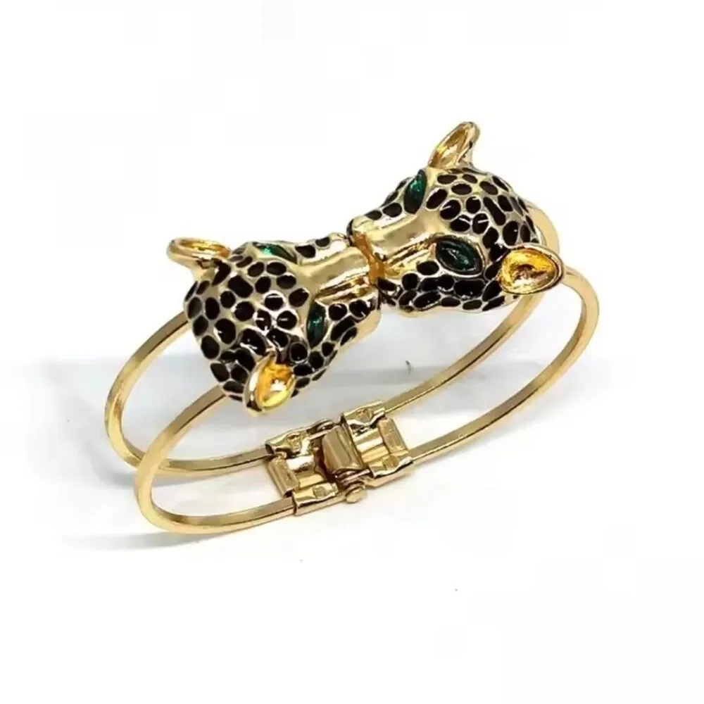 Double Head Jaguar Bangle Bracelet